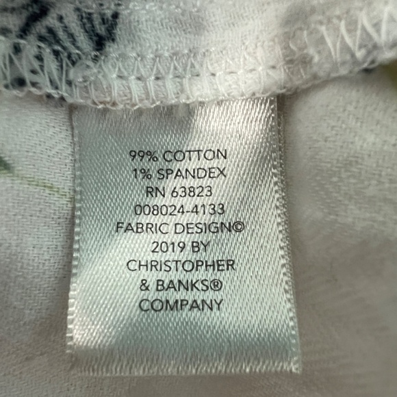 CJ Banks Bird Print Gauzy Button Shirt Womens 3X Novelty Beach Coastal Nautical - Picture 9 of 11